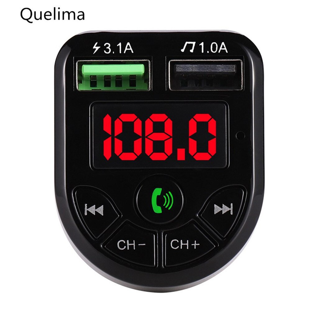 Draadloze Auto Blueteeth Fm Transmitter Car Kit Handsfree Bellen MP3 Speler Accuspanning Display Ondersteuning Dual Usb Charger