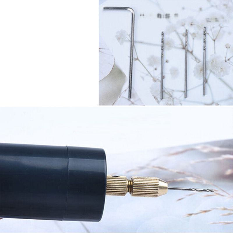 Elektrische Hand Bohrer Schlüssel 5V Hand Motor Loch Machen Harz Schmuck Mini Bohrer Usb