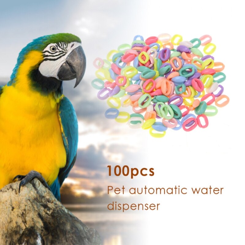 100Pcs/Pack Parrot Foot Toys C Chain Links Bird Stand Chain Bird DIY Clips Hooks GXMA