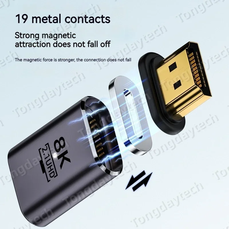 Adaptador magnético compatible con HDMI, 8K, 60HZ, extensor multivisor Vedio, componente divisor para Notebook, Macbook Pro Phone