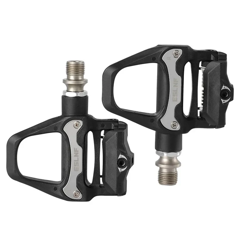 Pedales de bicicleta de carretera de nailon con sistema SPD-SL, pedales automáticos con tacos, accesorios de ciclismo duraderos para bicicletas de carretera