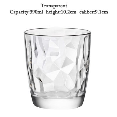 Varmebestandig blyfri krystallkopper fargerik glass whisky glass ølglass vin kopp bar hotell bryllup drikkedrakter: Gjennomsiktig 390ml