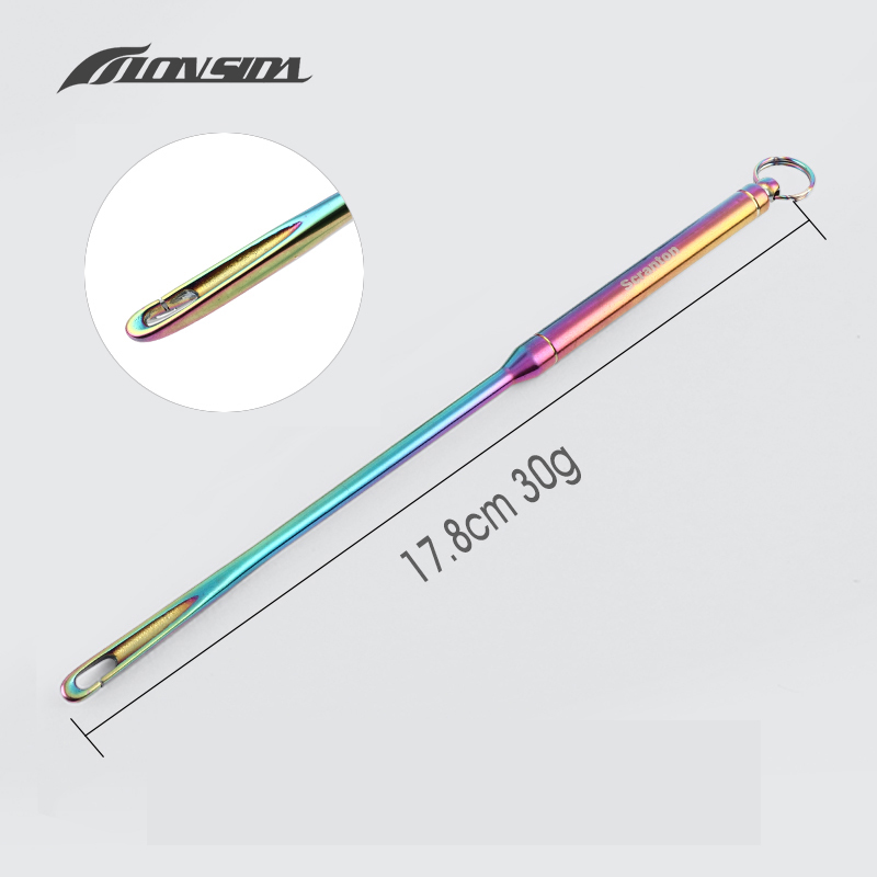 2024 Vissen Unhook Blind Poke Deep Throat Onthaak Roestvrij Stalen Handvat Vissen Haak: Rood