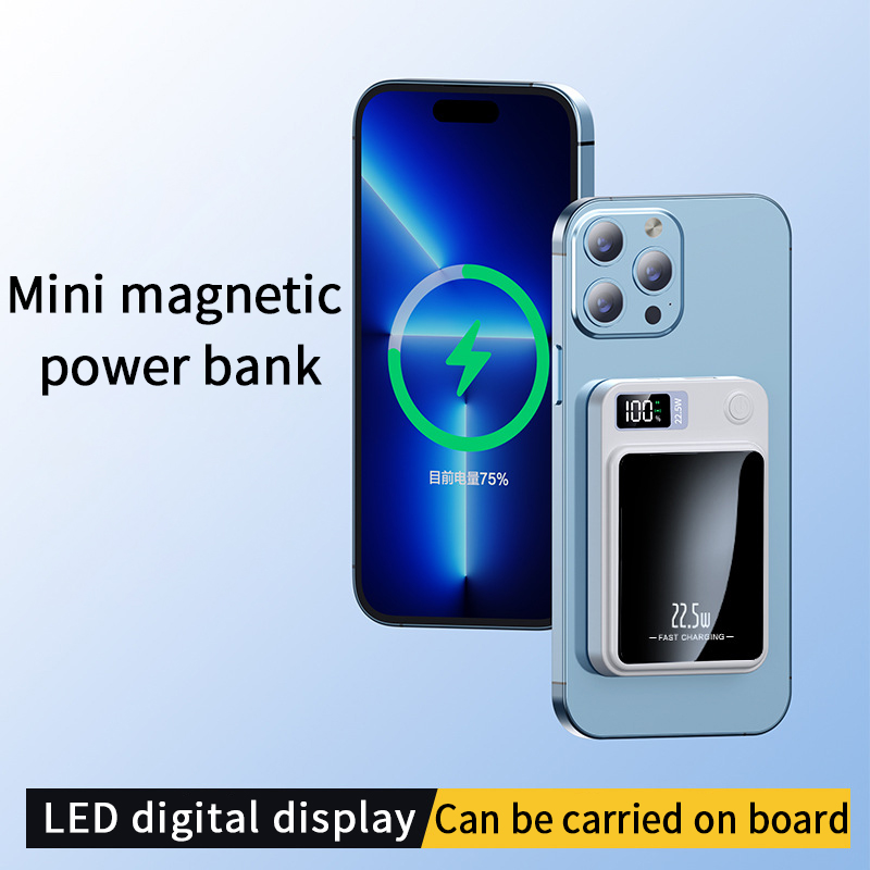 20000 mAh magnetische draadloze powerbank Draagbare externe batterij Apple Android snellader Universele powerbank voor iPhone Huawei