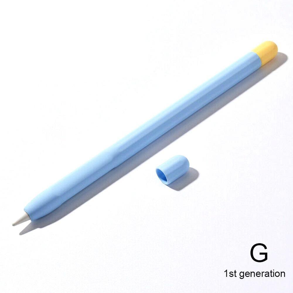 Schutzhülle Abdeckung Für Apple Bleistift 1/2 iPad 11 Weiche Haut Abdeckung Pro Bleistift Beutel Silikon Weichen Hülse Bunte Halter m7V0: Blau