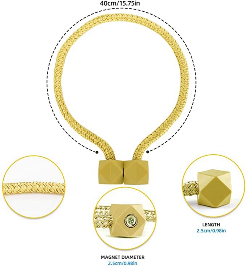 2 Stuks Gordijn Tieback Veelzijdige Bal Magnetische Gordijnen Gesp Tie Backs Douchegordijn Houder Muur Ballen Thuis Kamer Accessorie