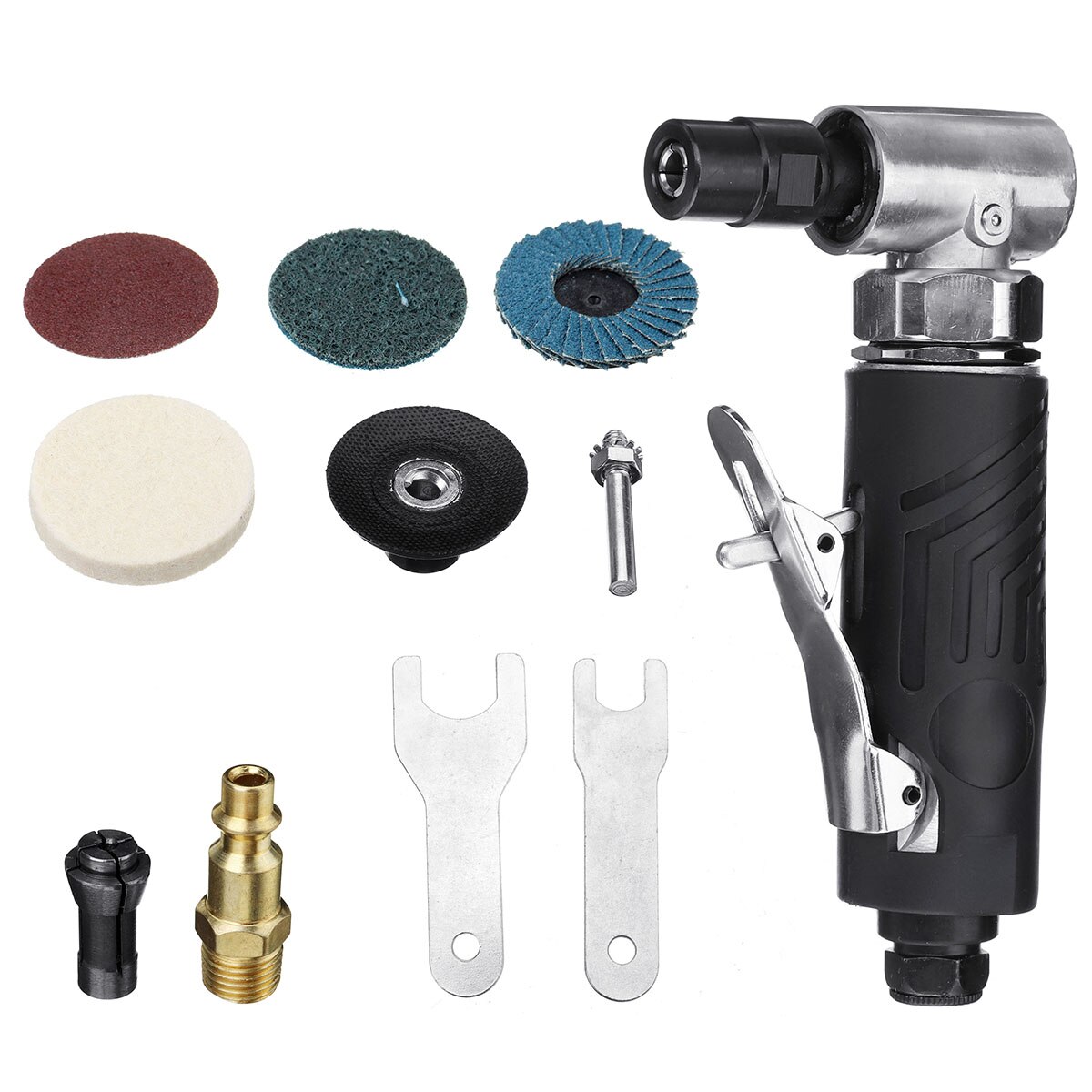 Air Sander Polisher 1/4 Air Angle Die Grinder 90 ° Pneumatic Grinding Machine Poratble Tool Cut Off Polisher Mill Engraving Tool