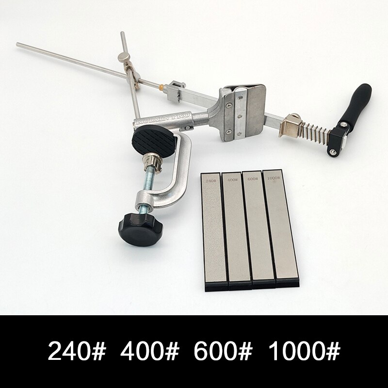 ruixin Pro Knife Sharpening System full fixed angle sharpener Diamond Whetstone flip multifunction Sharpener Knife Blade: Set C