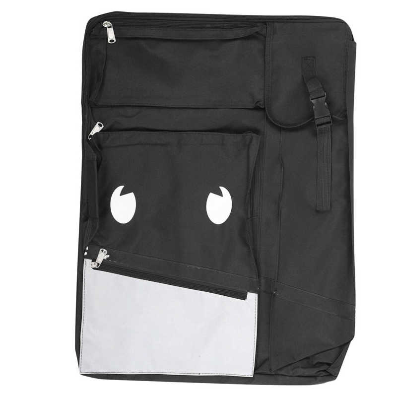Artist Backpack Drawing Board Water-Resistant Sketchpad Multi-Function Art Storage Supplies 4K Sketchpad Bag Case: Black