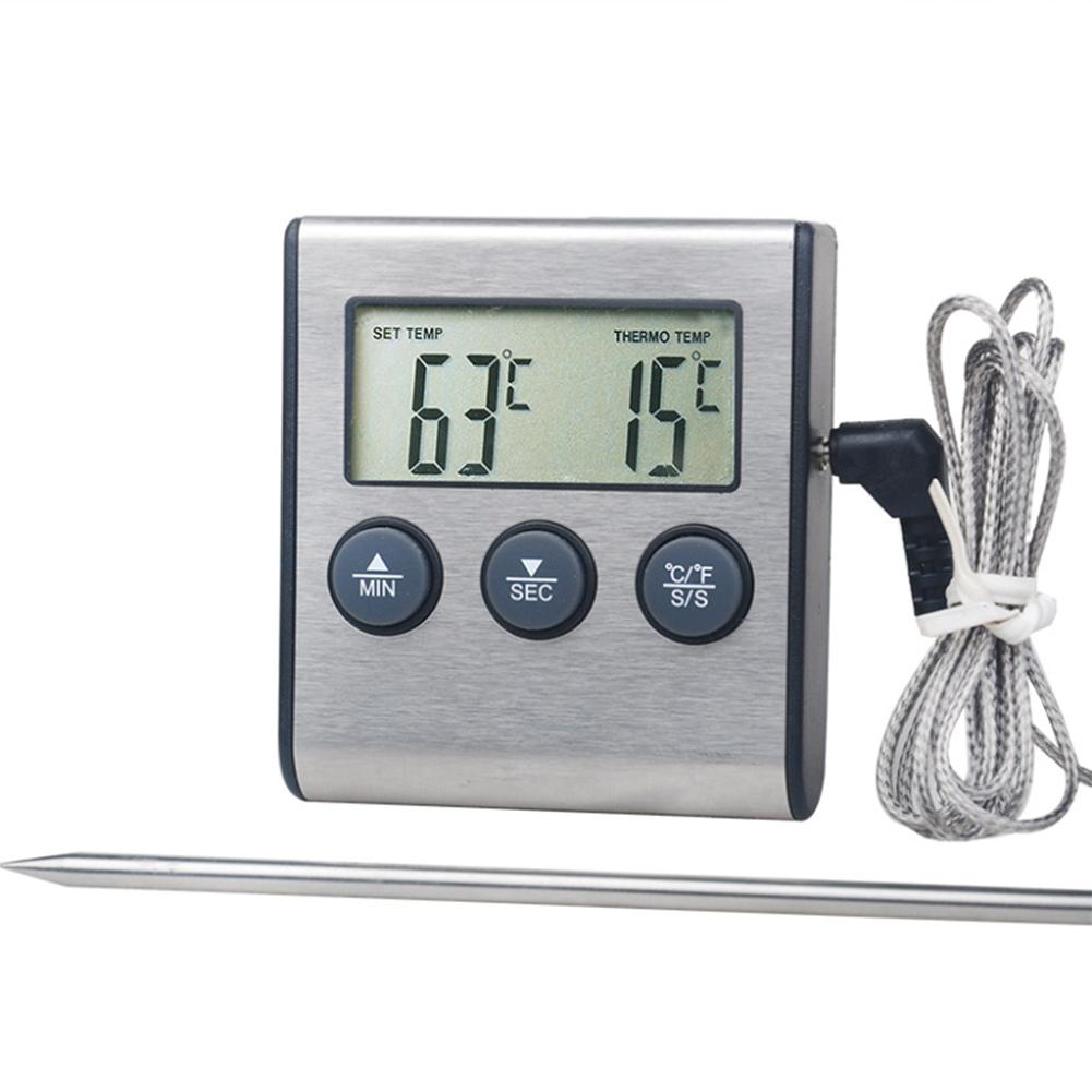 Digitale Oven Voedsel Thermometer Rvs Bbq Vlees Hangable Temperatuur Gauge Probe Keuken Koken Accessoires