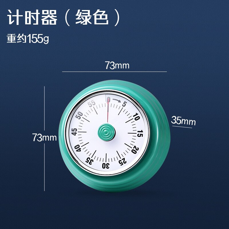 COOKER KING Kitchen Timer 60 Minutes Count Cooking Up Alarm Clock Mechanical Stopwatch Alarm Down Office Meeting Kitchen Gadgets: Green Kitchen Timer