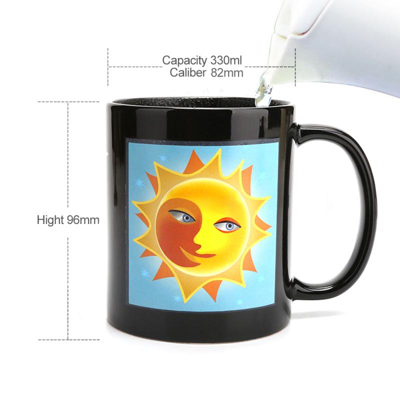Color Changing Ceramic Mugs Coffee Mugs Milk Water Tea Cups Thermochromic Mugs Bulb Or Smiling Moon Shape Cups