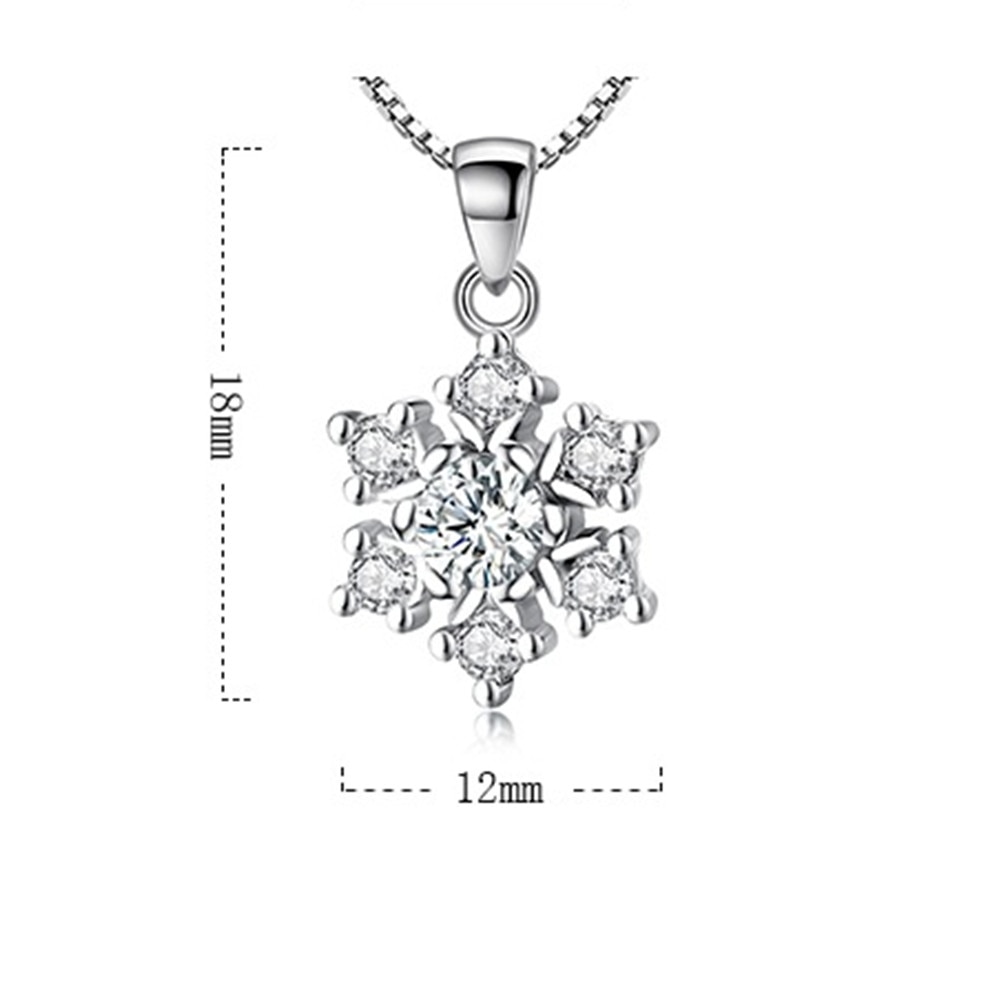 NEHZY S925 Stamp Silver Necklace Pendant Jewelry Woman Flower Crystal Zircon Necklace Length 45CM