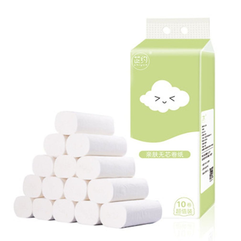 Huishoudelijke Toiletpapier Houtpulp Tissues Papier Coreless Speciale Papieren Handdoeken Toiletpapier 10 Rolls