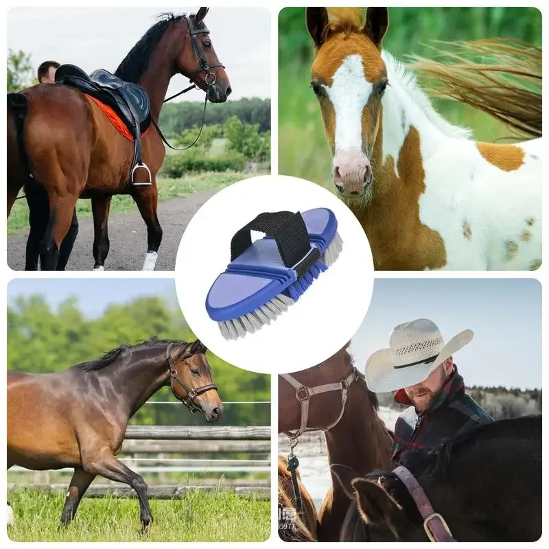 Paardenborstel voor het verzorgen van paarden Verzorgingshulpmiddel Paardenhaarborstel Flexibele en buigbare borstel Paardenreinigingsborstel Paardenverzorging