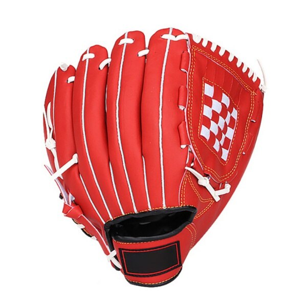 Guanti da Baseball per giovani guanti da Baseball in pelle PU guanti da Baseball durevoli accessori da Baseball da 1/11/11 pollici: Rosso / 11 pollice