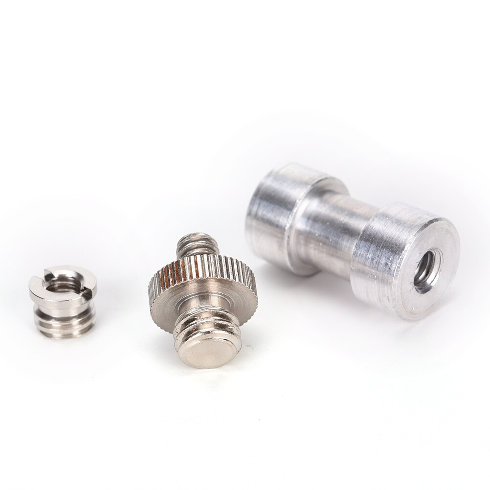 3 Stks/set Man-vrouw Schroef Adapter 1/4 "3/8" Mount Set Draad Schroef Adapters Converteren Voor Camera Statief light Stand