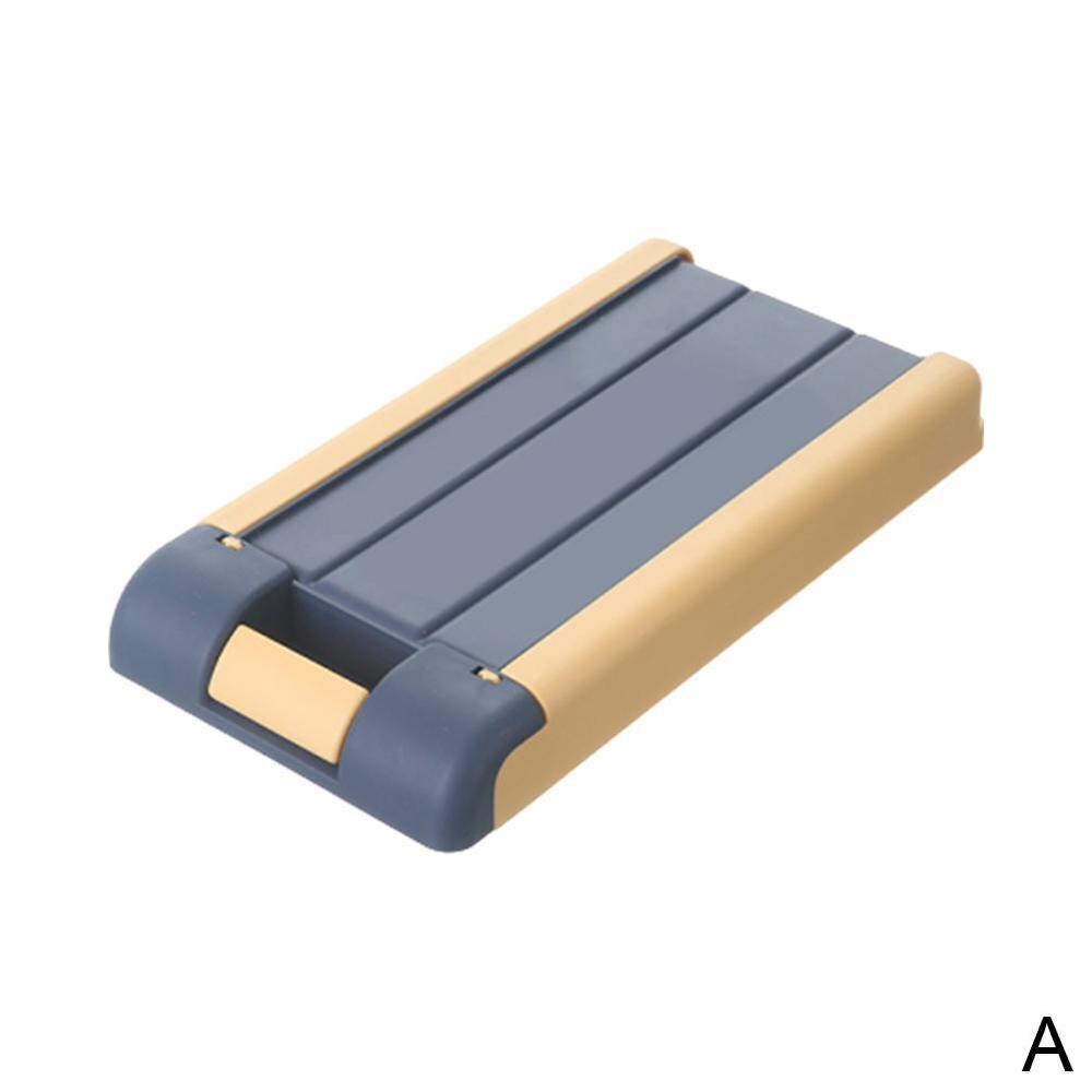 Hidden Table Under Paste Plastic Desk Organizer Memo Case Desk Divider Drawer Pen Stationery Storage Decor Box Sticky Stati W8S7: Blue