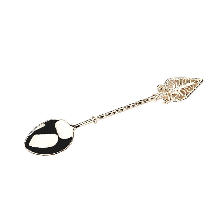 Cuchara de café Retro, cuchara de café, azúcar, té, postre, cubiertos para torta, vajilla de cocina: A