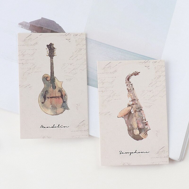 28 feuilles/ensemble instrument de musique rétro Mini Lomo carte postale/carte de voeux/anniversaire lettre enveloppe carte carte Message