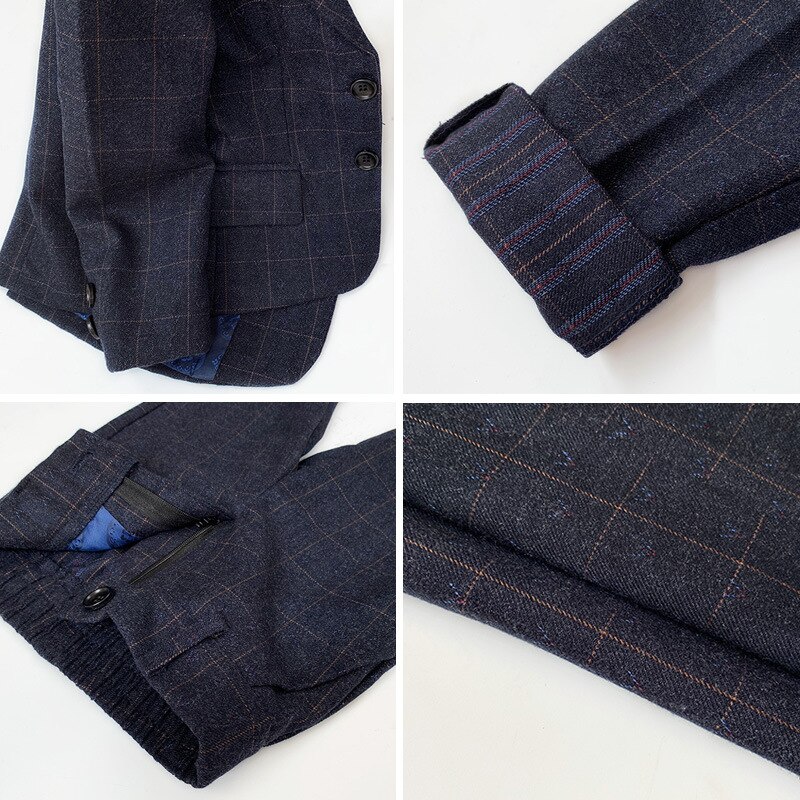 Guttedrakter barn fritidsdress 3- deler dress for gutt bryllup dress bursdagsfest gutt engelsk herredress