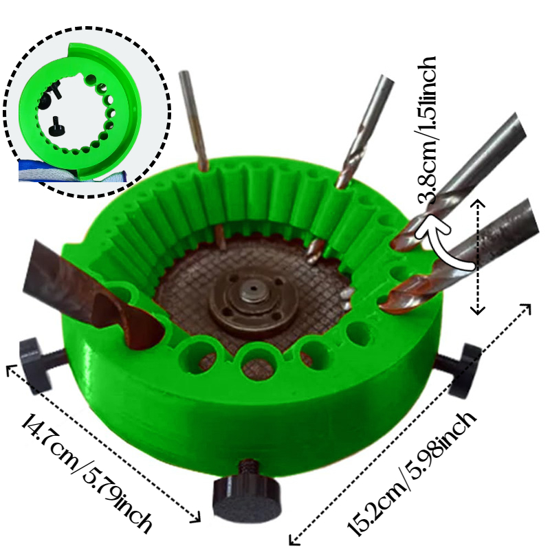 Upgrade 118 Degree Angle Grinder Drill Bit Sharpener Power Drill Bit Grinding Tool for 2 to 13mm Drill Bits Powered Tool Parts: Red