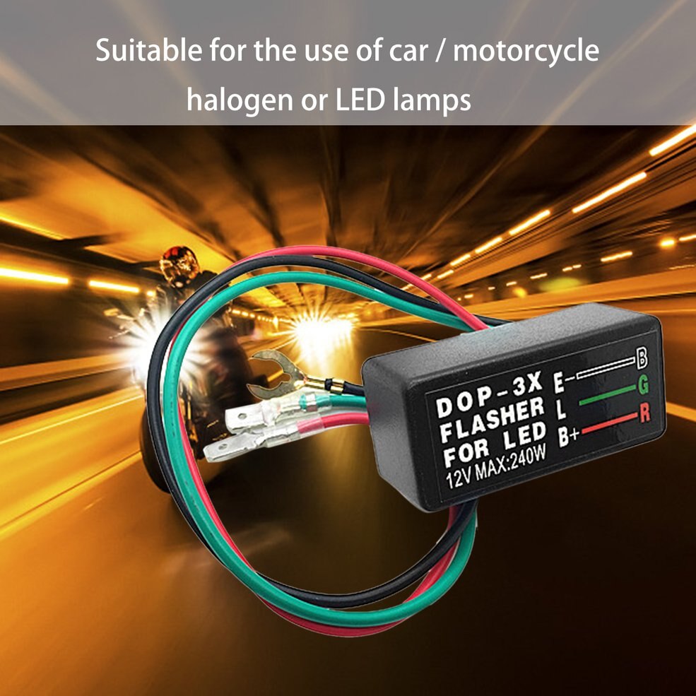 3-Draden Motorfiets Led Blinker Relais Waterdichte Universele DOP-3X Auto Flasher Voor Led 12V Richtingaanwijzer Flasher