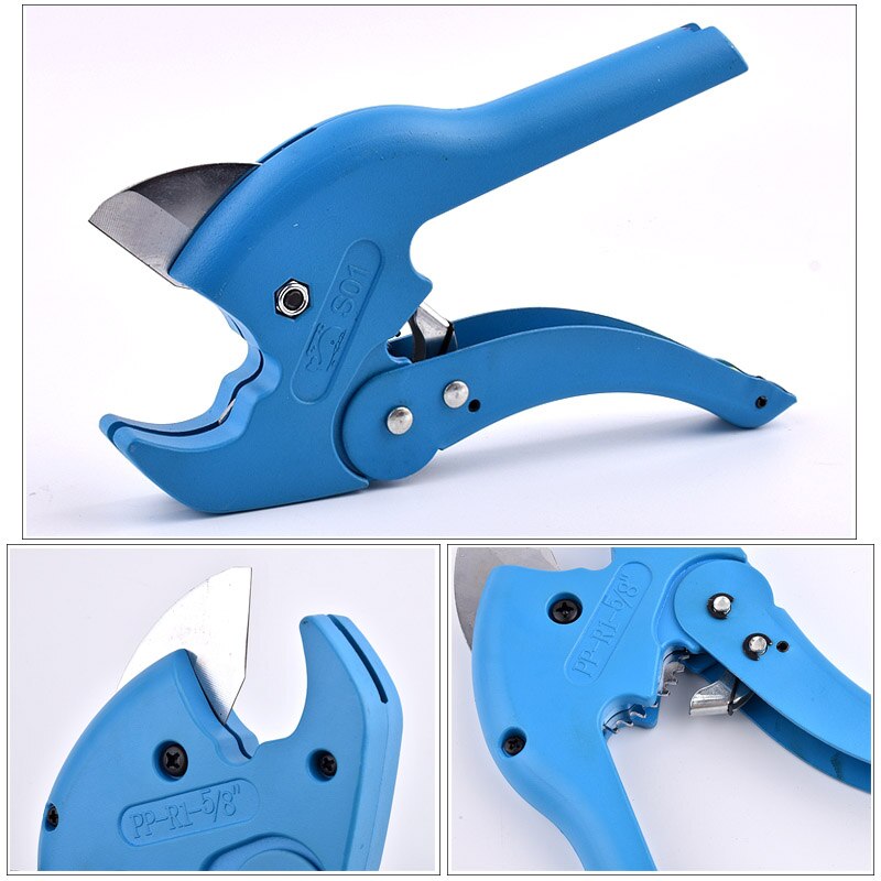 PVC Pipe Cutter 16~40mm Aluminum Alloy Body Ratchet Scissors Steel Blade Up for Cutting Tube PVC/PPR Hose Cutting Hand Tools