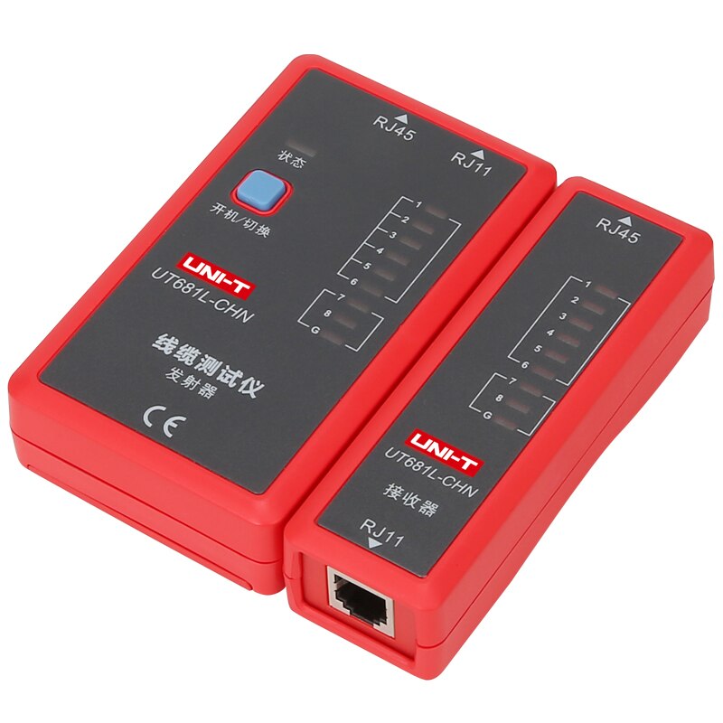 UNI-T UT681L cable tester network cable / telephone line dual-use tester LED status display manual / automatic shutdown