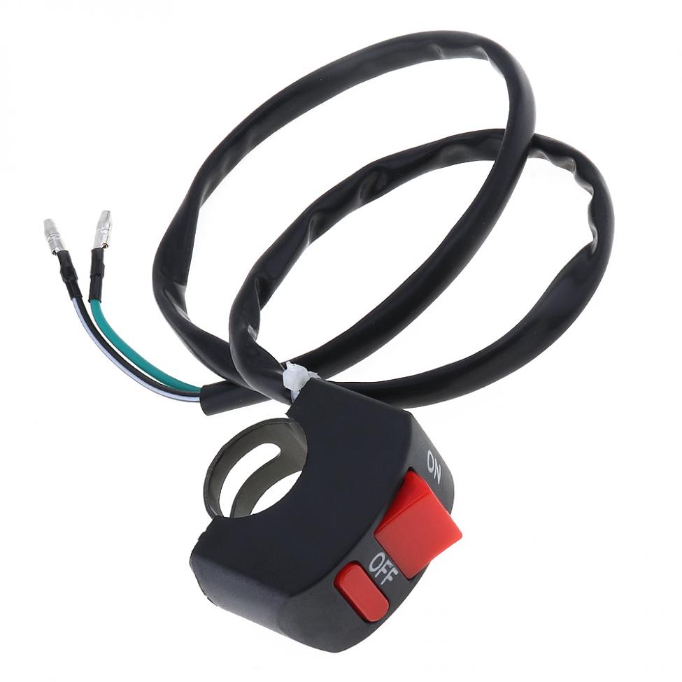 Interruptor Universal para manillar de motocicleta, botón de encendido y apagado, llama, 12V