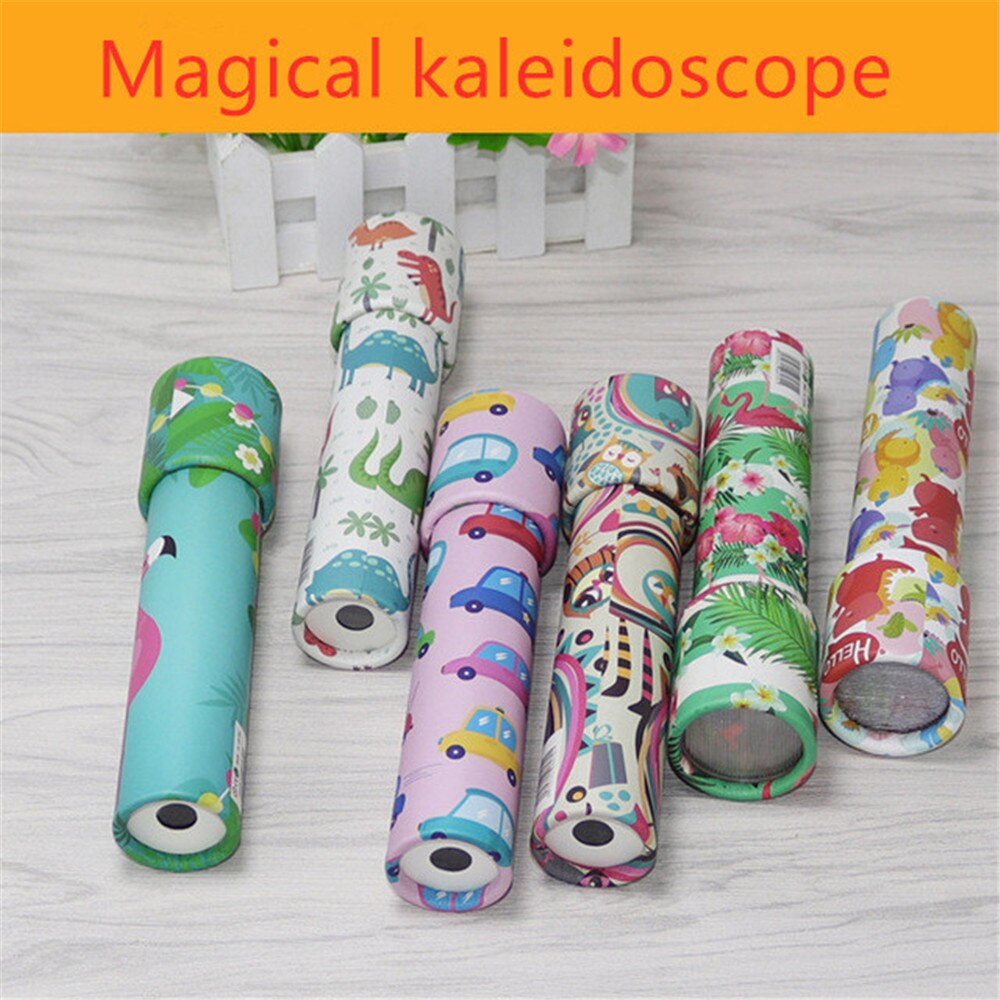 Kleurrijke Roterende Caleidoscoop Speelgoed Lens Fantasierijke Cartoon Kinderen Magic Klassieke Educatief Speelgoed voor kids Kinderen