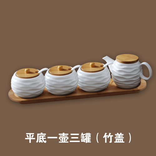 Utensílios de cozinha panela de cerâmica, pote de óleo para sabor, caixa de tempero, garrafa de condimentos, sal, açúcar, pimenta, molho de soja, pote, vinagre: A005