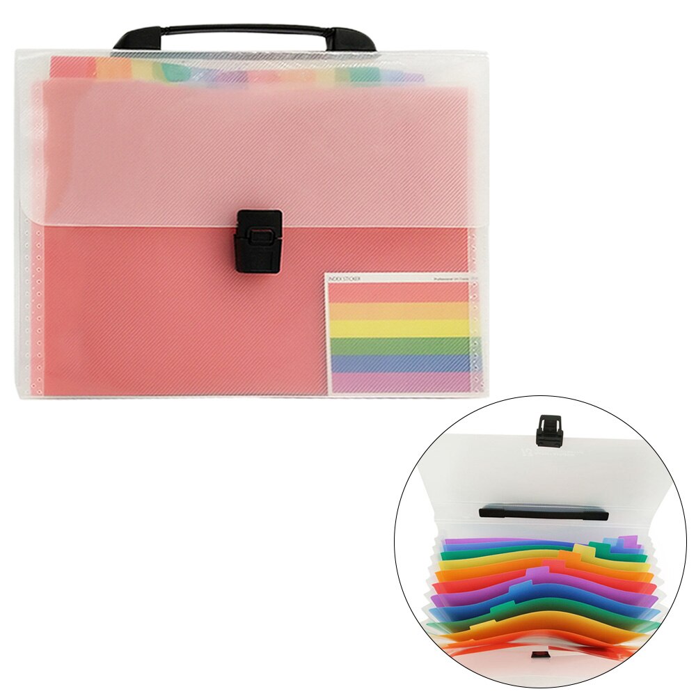 Mini Bill Receipt File Bag 13 Grids A6 Document Bag Pouch Folder Organizer File Holder