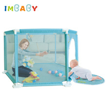 IMBABY-corralito con barreras de seguridad para niños, tienda de campaña para bebés, piscina de bolas con 20 piezas, bolas de mar gratis para 0-36 meses