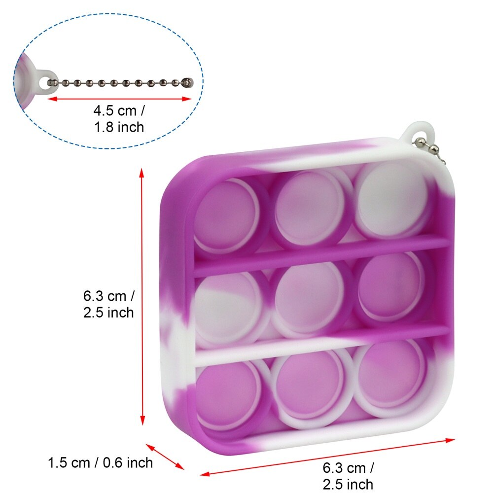 Fidget Eenvoudige Kuiltje Speelgoed Sensory Educatief Speelgoed Sleutelhanger Push Bubble Fidget Speelgoed Volwassen Stress Relief Speelgoed Antistress Popit Zachte