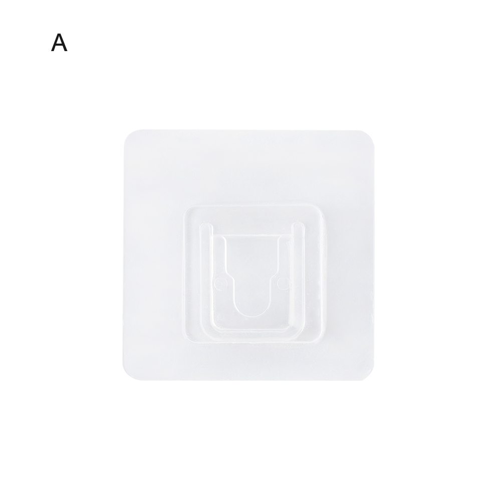 2/5 stuks universele transparante, traceerbare, sterk klevende haaksticker voor badkamerplanken, waterdichte keuken, muurhaakhanger: Een -5 stuks