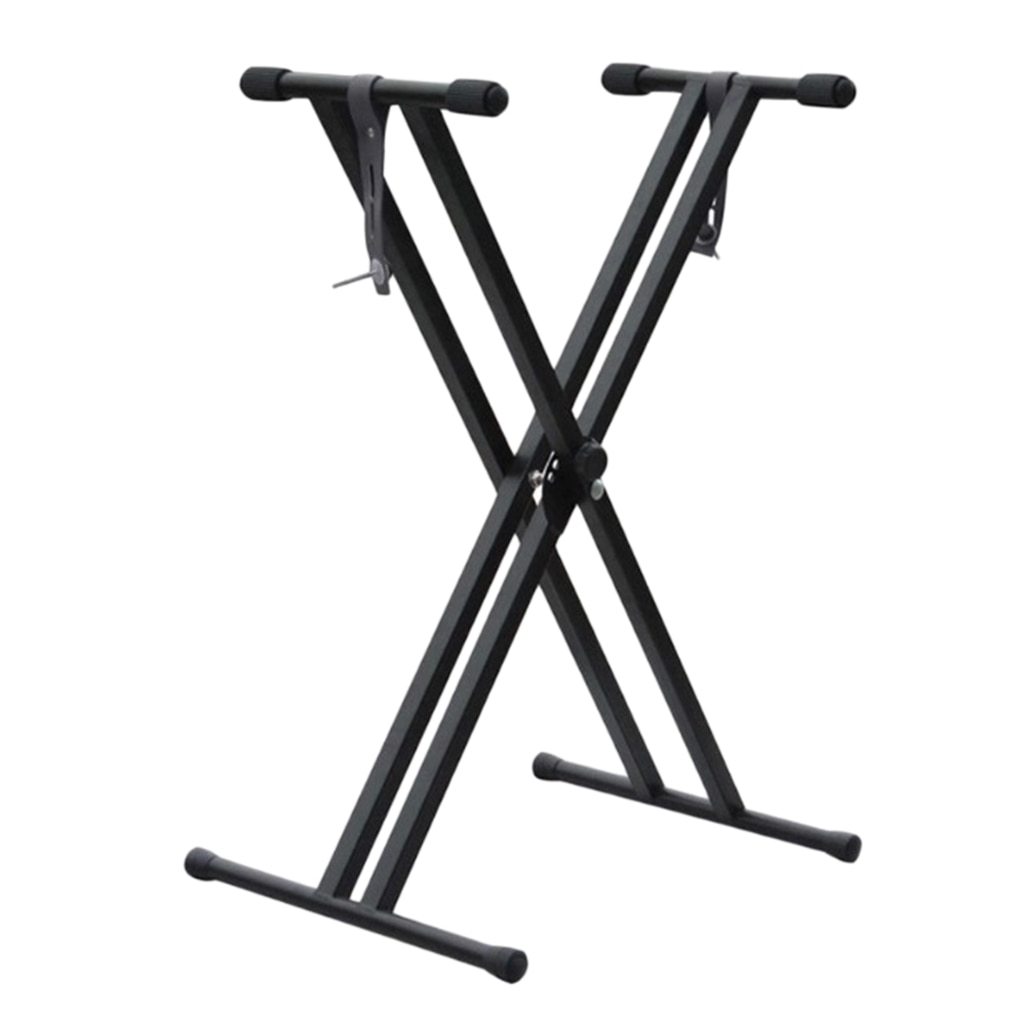 Electronic Keyboard Stand Adjustable Metal Double-X Electric Piano Rack