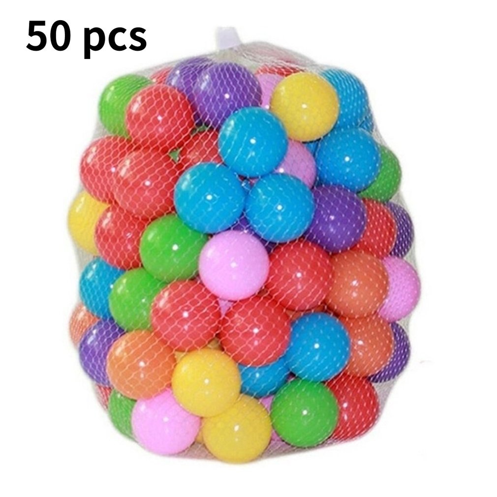 50pcs Ocean Ball Wave Ball Toy Ball Ce Certification Thickening Non-Toxic Tasteless Marine Ball Net Bag: Default Title