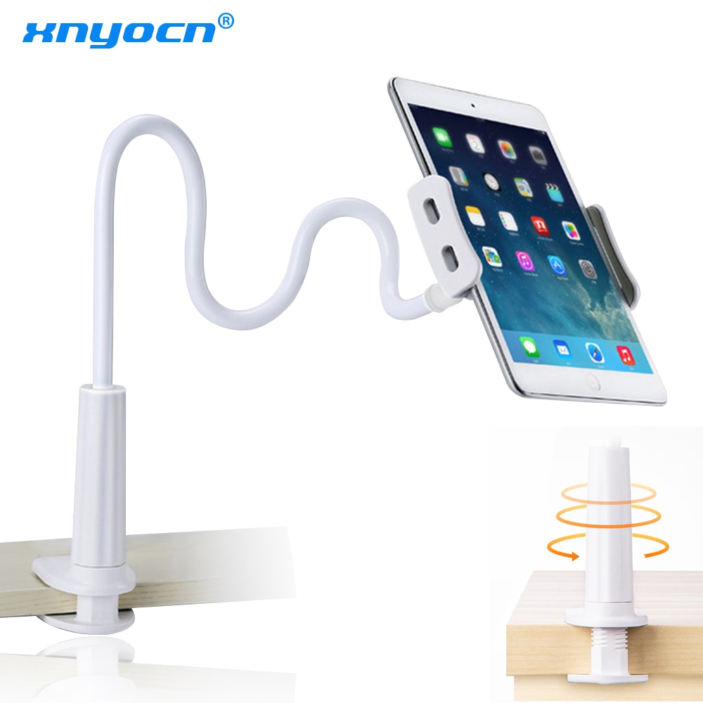 Soporte para teléfono Xnyocn Universal 360 giratorio Flexible brazo largo soporte perezoso abrazadera cama Tablet coche Selfie montaje para ipad almohadilla de teléfono