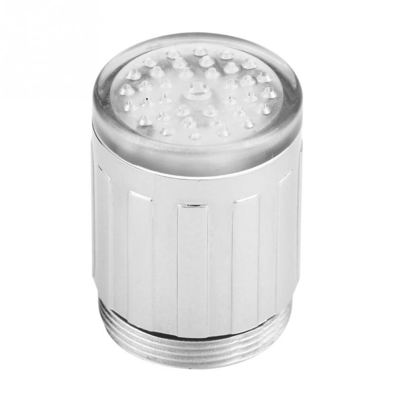 Grifo de luz LED que cambia de Color, grifo de agua de luz LED con sensor de temperatura para fregadero, suministros de baño y cocina