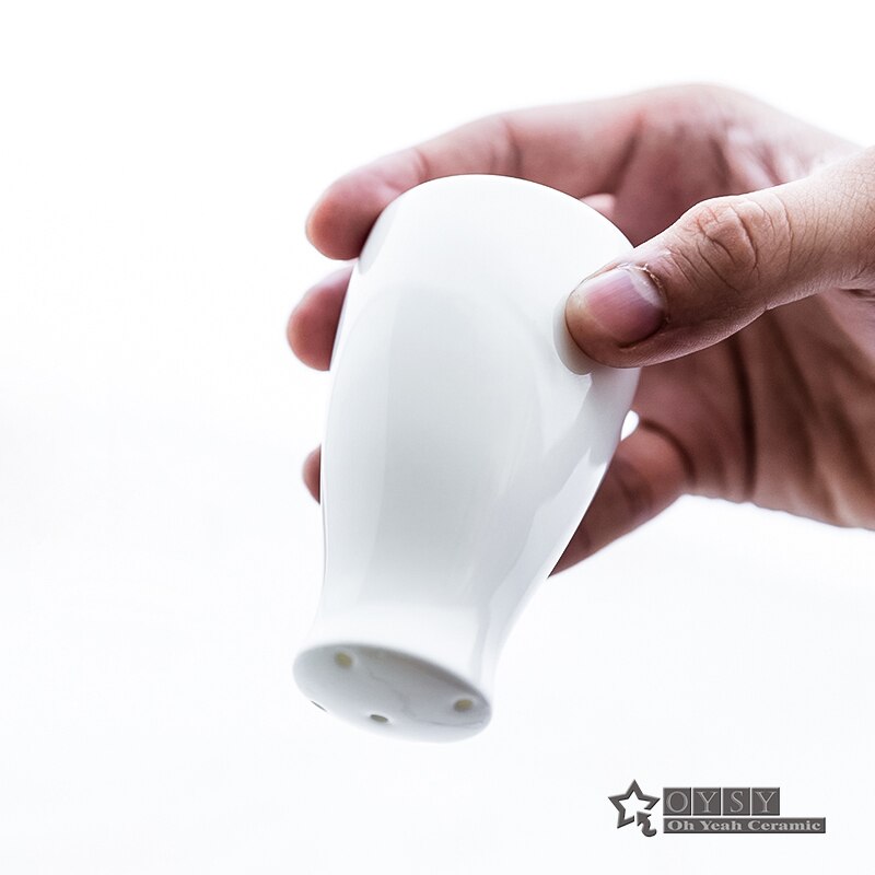 Coctelera de porcelana para sal y pimienta, hueso blanco puro de china, botella de sal, pimienta, hueso de china,