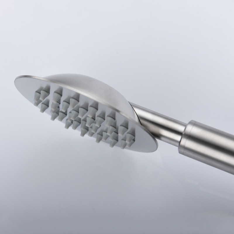 Adjustable Bracket Shower Bar Lifting Rod With Shower Rack Shower Column Shower Riser Slide Bar Shower &amp; Hose Brushed