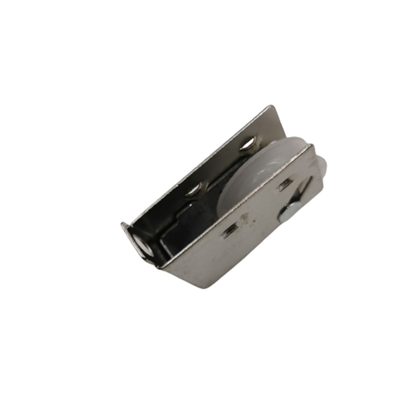 Poulie de fenêtre coulissante 828, roue unique chromée, rouleau en alliage d'aluminium suspendu, arbre de table chromé, 1 pièce