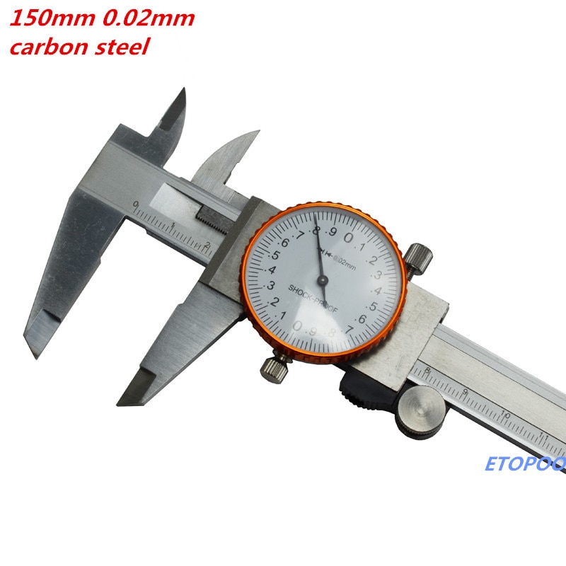 Factory-Outlet 0-6&quot; Inch Dial Vernier Caliper 6 Inch .001&quot; Shock Proof Dial Caliper Gauge Micrometer