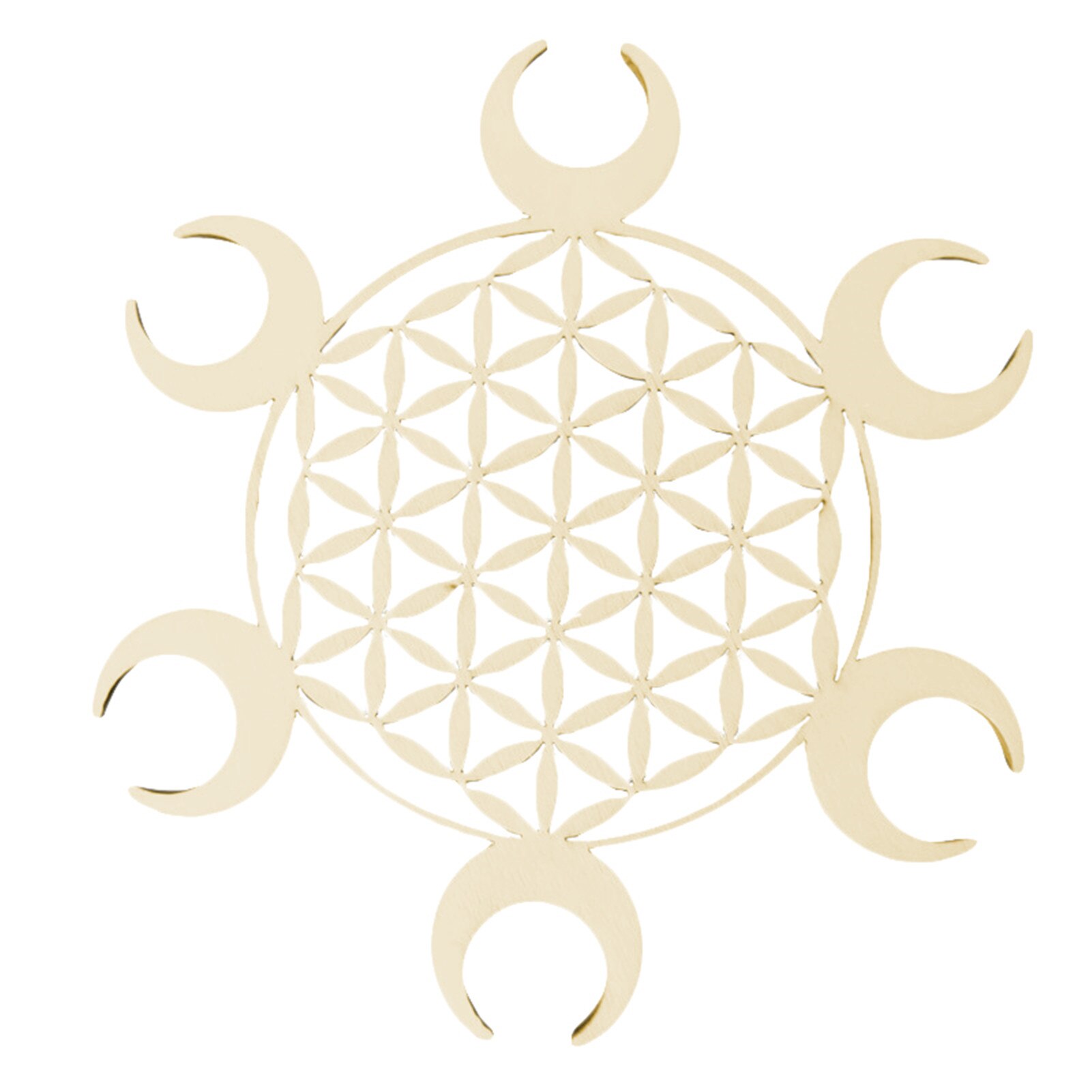 Flower of life Wooden Grid Board Geometry Wall Hanging Decor Wall Sculpture Home decoration