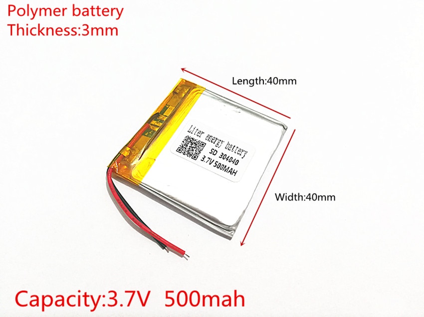 Beste Maat 304040 3.7 V 500 mah Lithium polymeer Batterij Met Bescherming Voor MP3 MP4