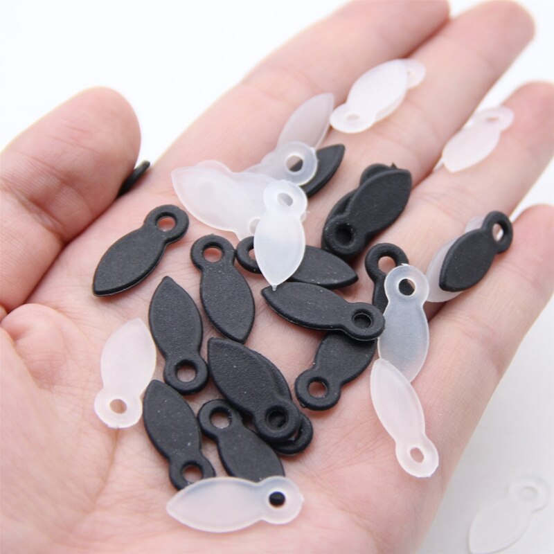 100 unids/bolsa de 17x7mm, hojas de Metal negras, decoración, clavos para álbum de recortes, cerraduras giratorias, botones, Marco, ganchos, accesorio de decoración para cuaderno