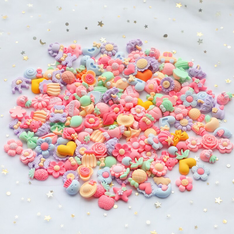 30 Pcs Stylish Mixed Beautiful Gadgets Flatback Resin Kawaii DIY Scrapbook Lovely Hair Accessories Decorations