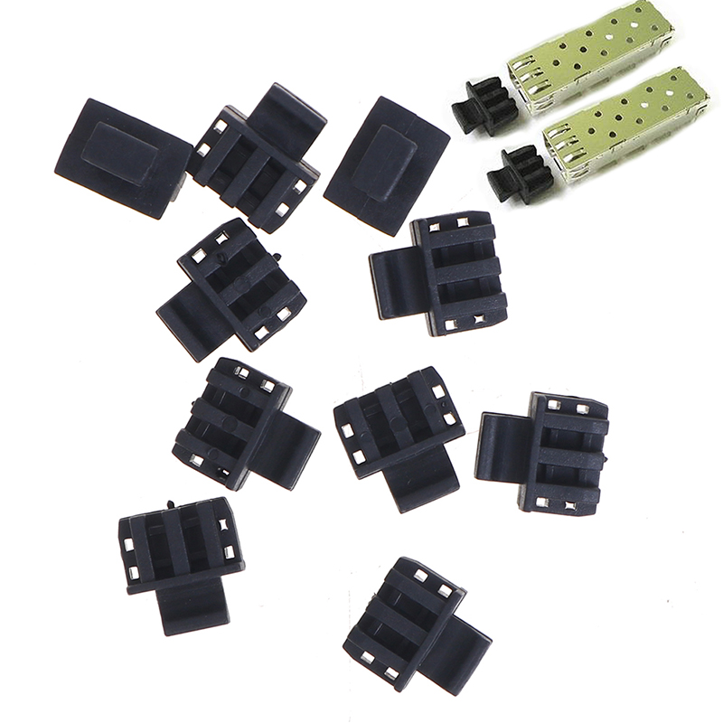 Cubierta protectora SFP, cubierta de módulo de fibra SFP, tapa antipolvo, jaula, tapón antipolvo, 10 unidades,