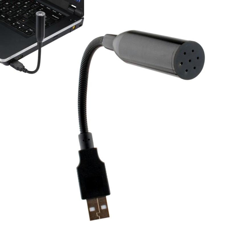 Mini USB Microphone Flexible Goose Neck Audio Mic for Laptop PC GDeals